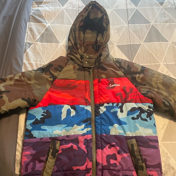 Cookies Battalion Multi Camo Puff Jacket - Picture 1 of 7